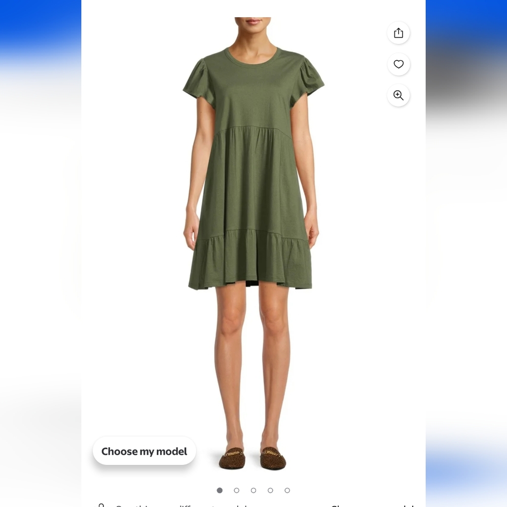 Time And Tru Olive Green Dress